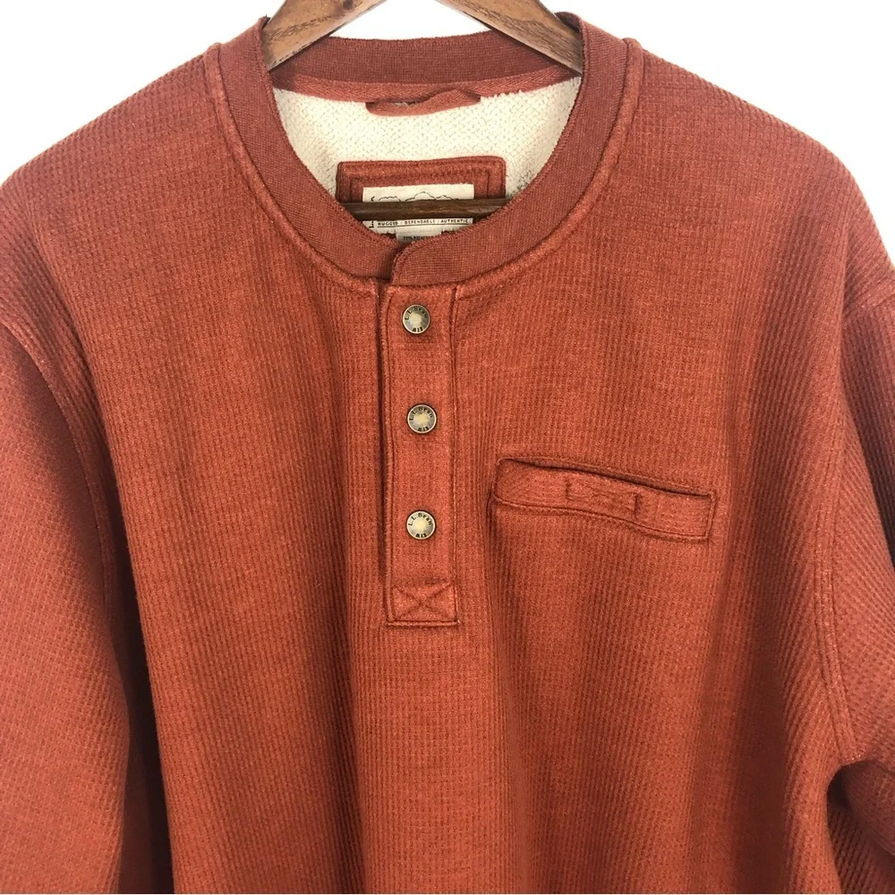 LL Bean Katahdin Iron Works Waffle Fleece Lined Shirt XXL - Picture 9 of 9